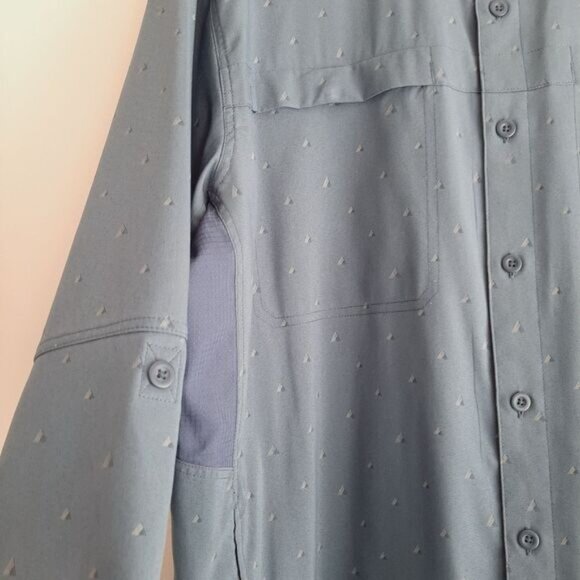 WIND RIVER Vented Back Fishing Utility Sleeve Button Down Shirt Blue Men's Sz XL - Picture 14 of 16